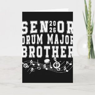 Senior 2026 Drum Major Brother Graduation Graduate Card