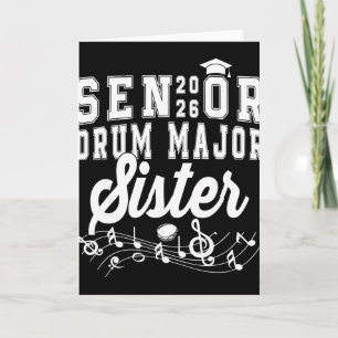 Senior 2026 Drum Major Sister Graduation Graduate Card