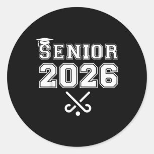 Senior 2026 Field Hockey Cl Of 2026 Team Graduatio Classic Round Sticker