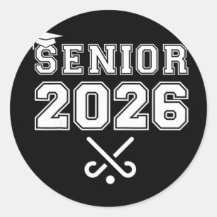 Senior 2026 Field Hockey Cl Of 2026 Team Graduatio Classic Round Sticker