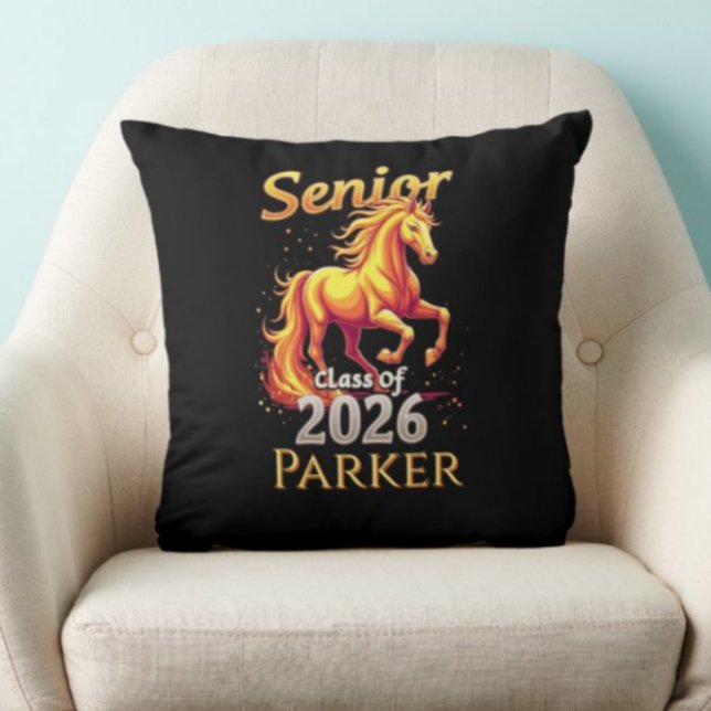 Senior 2026 Fire Horse Chinese Zodiac Personalized Cushion (Creator Uploaded)