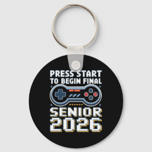 Senior 2026 Gamer Mode On Press Start Final Level Key Ring