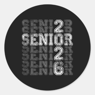 Senior 2026 Graduate Cl Of 2026 Graduation Men Wom Classic Round Sticker