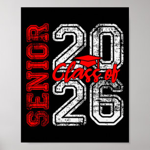 Senior 2026 Graduate Cl Of 2026 Graduation Men Wom Poster