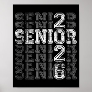 Senior 2026 graduate class of 2026 graduation men poster