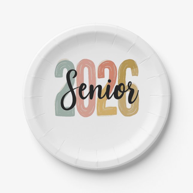 Senior 2026 Graduation 2026 Senior Graduate Gift  Paper Plate (Front)