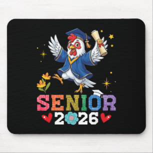 Senior 2026 Graduation Chicken Cl Of 26 Scholar Gr Mouse Pad