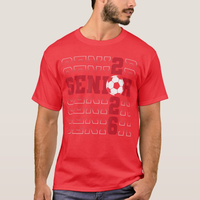 Senior 2026 Graduation Class of 2026 School Soccer T-Shirt (Front)