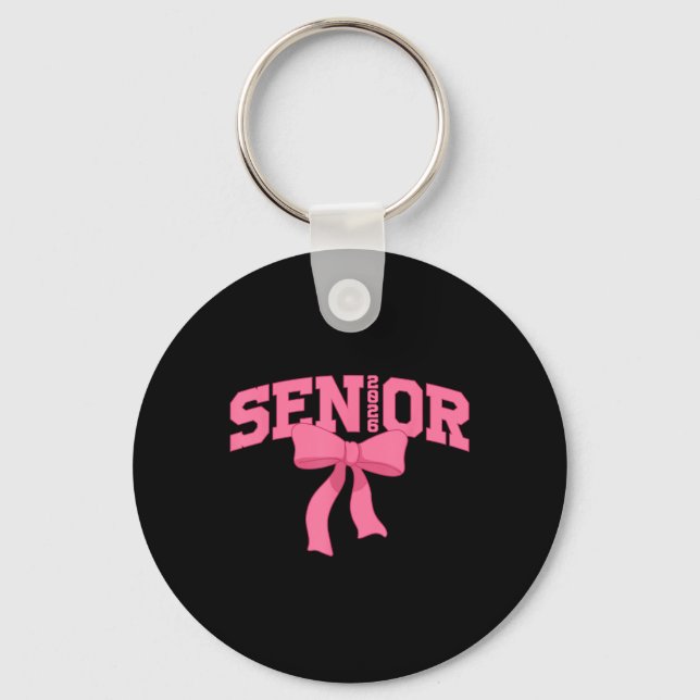 Senior 2026 Graduation Coquette Cl Of 2026 Back To Key Ring (Front)