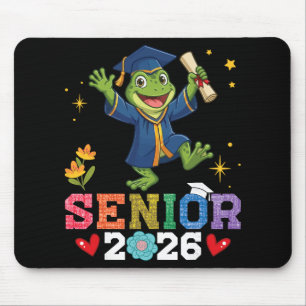 Senior 2026 Graduation Frog Cl Of 2026 Scholar Gra Mouse Pad