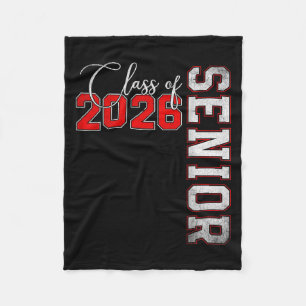 Senior 2026 Graduation My Last First Day Of Cl Of Fleece Blanket