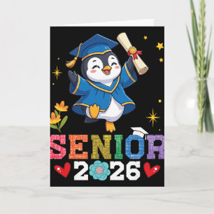 Senior 2026 Graduation Penguin Cl Of 26 Scholar Gr Card