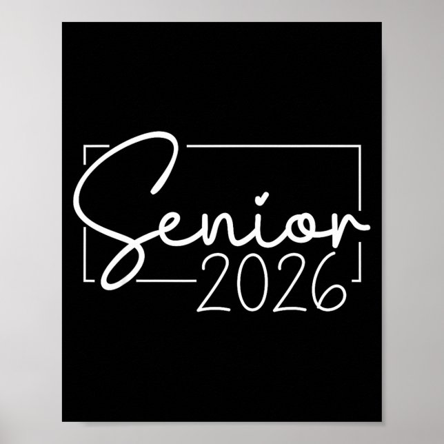 Senior 2026 graduation year class of 2026  poster (Front)