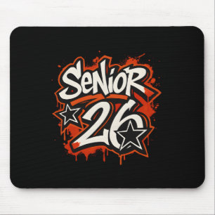 Senior 2026 Graffiti Drip Style Graduation Graphic Mouse Pad