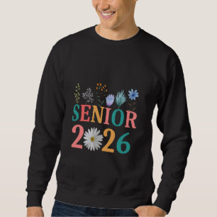Senior 2026 Groovy Retro Class Of 2026 Graduation Sweatshirt
