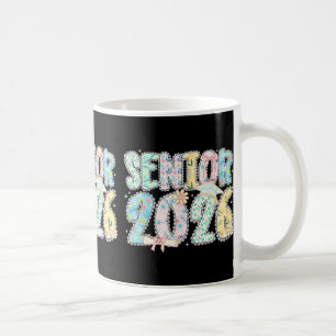 Senior 2026 Lace Coquette Floral Pastel Graduation Coffee Mug