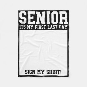 Senior 2026 Last First Day Senior Back To School S Fleece Blanket