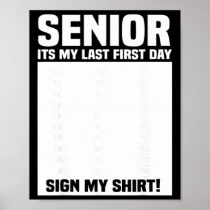 Senior 2026 Last First Day Senior Back To School S Poster