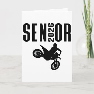 Senior 2026 Motocross Silhouette Design Cl Of 26  Card