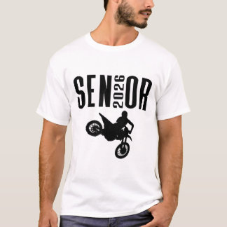 Senior 2026 Motocross Silhouette Design Cl Of 26  T-Shirt