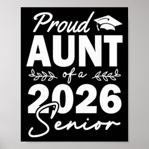 Senior 2026 Proud Aunt Of A Cl Of 2026 Senior Grad Poster