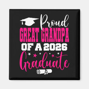 Senior 2026 Proud Great Grandpa Design Magnet