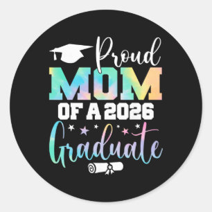 Senior 2026 Proud Mum Of A Cl Of 2026 Graduate Mot Classic Round Sticker