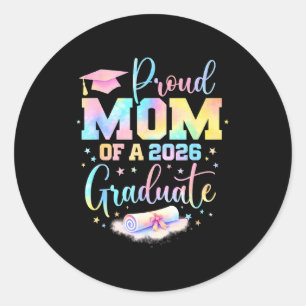 Senior 2026 proud mum of a class of 2026 graduate classic round sticker