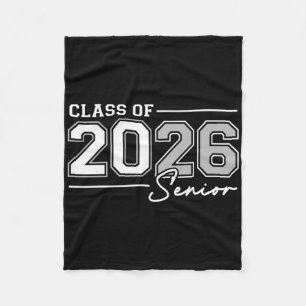Senior 2026 Proud Senior Of A Cl Of 2026 Graduatio Fleece Blanket