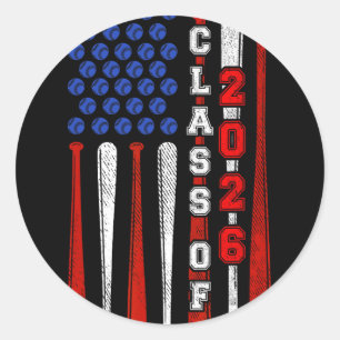 Senior 2026 Sell American Flag Cl Of 2026 Graduati Classic Round Sticker