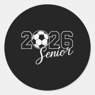 Senior 2026 Soccer Mum High School Graduation Classic Round Sticker