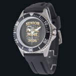 Senior 2026 – The Future is Mine Watch<br><div class="desc">(for product listing or banner): Celebrate your achievement with this bold and inspiring graduation design! Featuring sparkling gold lettering, graduation caps, and star accents, it’s perfect for proud seniors of the Class of 2026. Show off your confidence and claim your future—because the world is yours! Ideal for T-shirts, mugs, posters,...</div>