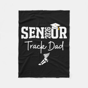 Senior 2026 track dad class of 2026 track team fleece blanket