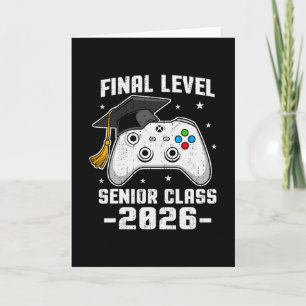 Senior 2026 Video Game Gamer Cl Of 2026 Graduation Card
