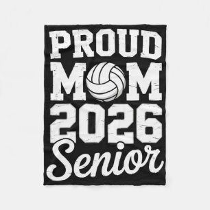 Senior 2026 Volleyball Mum High School Graduation  Fleece Blanket