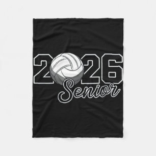 Senior 2026 volleyball mum high school graduation fleece blanket