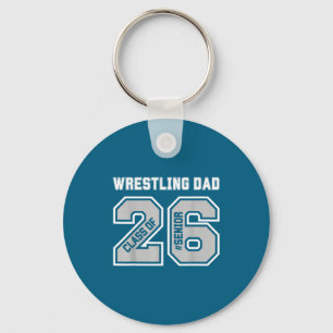 Senior 2026 Wrestling Dad Proud Key Ring