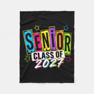 Senior 2027 Cl Of 2027 Graduation Grad 27 Boys Fleece Blanket