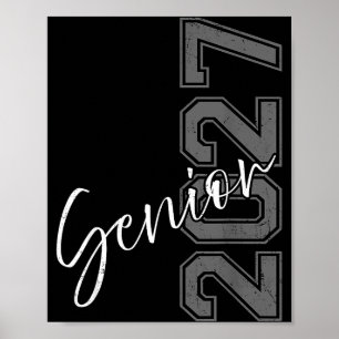 Senior 2027 Class Graduation Illustration Poster