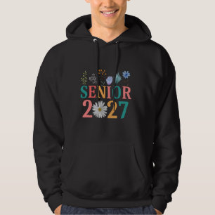 Senior 2027 Groovy Retro Class Of 2027 Graduation Hoodie