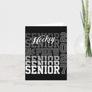 Senior 2027 Hockey Nephew Proud Family Graduation Card