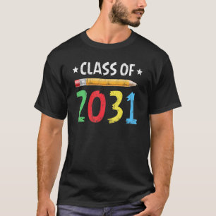 Senior 2031 Retro Class Of 2031 Seniors Graduation T-Shirt