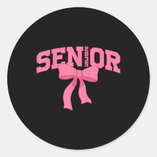 Senior 2035 Graduation Coquette Cl Of 2035 Back To Classic Round Sticker