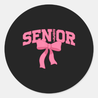 Senior 2037 Graduation Coquette Cl Of 2037 Back To Classic Round Sticker