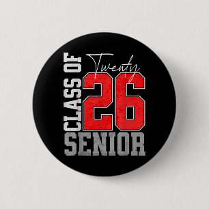 Senior 26 Cl Of 2026 Graduation For High School 6 Cm Round Badge
