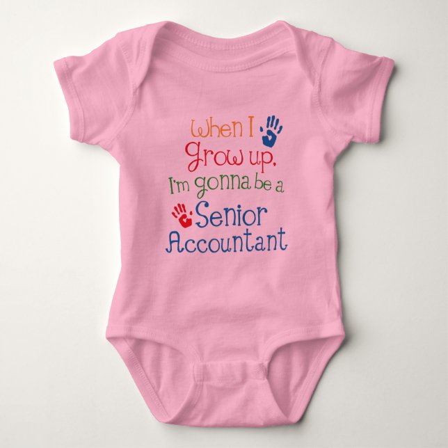 Senior Accountant (Future) Child Baby Bodysuit (Front)