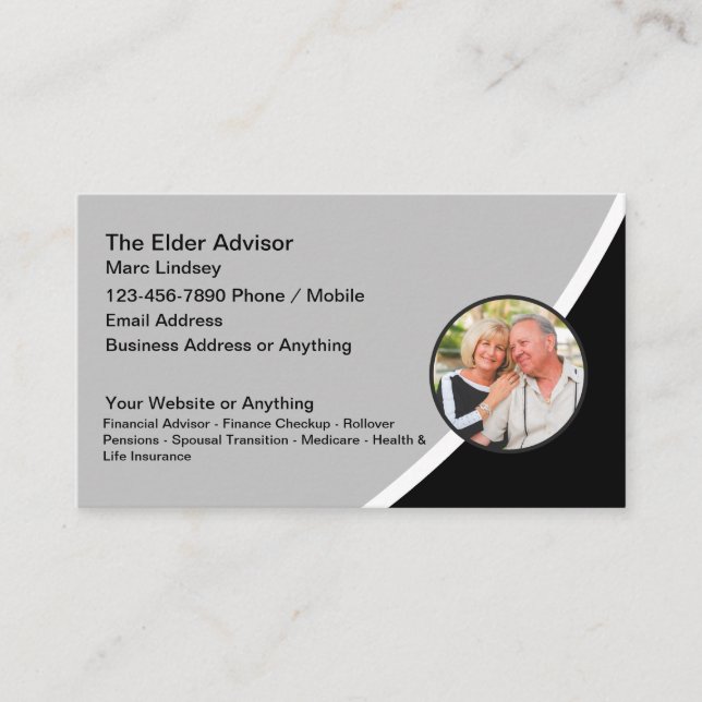 Senior Advisor Financial Retirement Business Cards (Front)