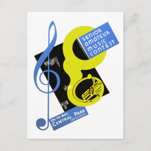 Senior Amateur Music Contest Postcard