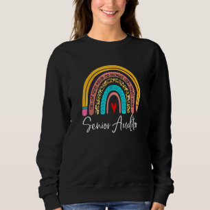 Senior Auditor Leopard Rainbow Accounting Back To  Sweatshirt