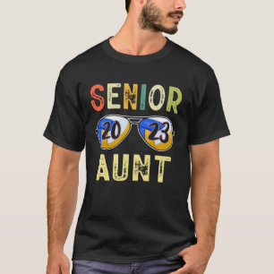 Senior Aunt 2023 Proud Aunt Volleyball Senior Grad T-Shirt